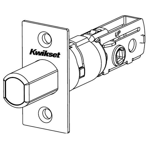 Kwikset UL Square Corner Adjustable Deadbolt Latch Bright Chrome Finish 84513-26 - main
